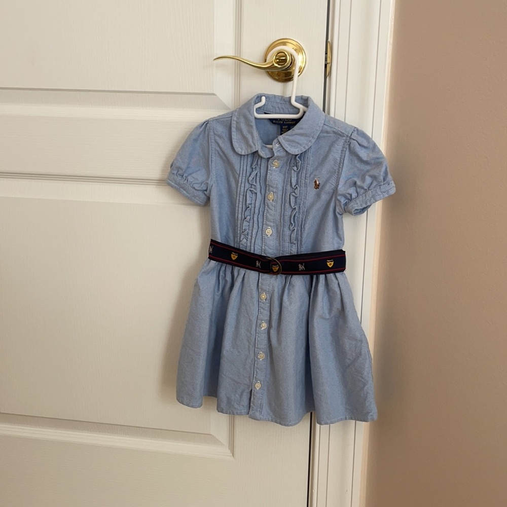 Polo Ralph Lauren denim chambray belted dress
